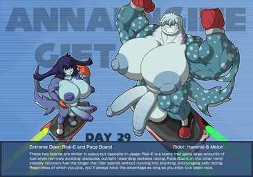 2_penises anthro areola balls biceps big_areola big_balls big_breasts big_muscles big_nipples big_penis big_tail blue_background blue_body blue_eyes blue_hair blue_nipples blue_penis breasts circumcised clothing diphallism duo erection extreme_gear femboy flaccid flexing flexing_bicep flexing_both_biceps footwear genitals gesture gesturing_at_viewer gills gloves grin grinning_at_viewer gynomorph hair hair_over_eyes half-erect hand_on_hip handwear hoverboard hovercraft huge_breasts huge_penis humanoid_genitalia humanoid_penis intersex looking_at_viewer looking_up markings multi_genitalia multi_penis multicolored_body multicolored_tail muscular muscular_anthro muscular_arms muscular_gynomorph muscular_intersex navel nipples nude obscured_eyes penis pose shark_tail sharp_teeth shoes simple_background size_difference smile smiling_at_viewer spots spotted_body spotted_markings spotted_tail standing tail tail_markings teeth text two_tone_body two_tone_tail vehicle white_body white_hair annaengine inktober hammie_(nedoiko) melon_(nedoiko) aquatic carpet_shark fish ground_shark hammerhead_shark shark whale_shark 2025 digital_media_(artwork) english_text hi_res busty_boy_(lore) male_(lore)