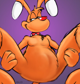 anthro bedroom_eyes belly belly_tuft bent_legs big_belly biped black_eyes calf_tuft chest_tuft collar collar_only dipstick_ears dipstick_tail ear_markings floppy_ears fur glance glistening glistening_nose half-closed_eyes hands_on_legs hands_on_thighs head_tuft knees_up leg_tuft looking_at_viewer male markings multicolored_ears narrowed_eyes nude orange_body orange_fur pecs pose purple_background red_collar red_nose seductive simple_background sketchy slightly_chubby slightly_chubby_anthro slightly_chubby_male smile smiling_at_viewer solo tail tail_markings tuft white_ear_tips white_sclera stevethedragon dic_entertainment inspector_gadget_(franchise) brain_(inspector_gadget) canid canine canis domestic_dog mammal 2012 colored detailed digital_drawing_(artwork) digital_media_(artwork) pinup shaded signature sketch