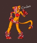 anthro clothing erection femboy foreskin genitals gloves handwear humanoid_genitalia humanoid_penis male penis solo tail chizi circleo domestic_cat felid feline felis mammal absurd_res hi_res