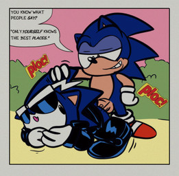 anal clothing duo eyewear footwear glasses gloves handwear heart_eyes heart_symbol jacket male male/male selfcest sex shoes speech_bubble square_crossover text topwear unknown_artist archie_comics classic_sonic_(universe) sega sonic_the_hedgehog_(archie) sonic_the_hedgehog_(comics) sonic_the_hedgehog_(series) classic_sonic evil_sonic_(archie) sonic_the_hedgehog eulipotyphlan hedgehog mammal english_text hi_res