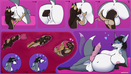 abdominal_bulge anthro anus backsack balls belly big_breasts big_penis bodily_fluids breasts butt cunnilingus duo female genitals gynomorph herm internal internal_vaginal intersex intersex/female nude oral penis sex size_difference tongue unbirthing uterus vaginal vore vulva willing_pred willing_prey young kibblepawz keira_(lolipupjess) sylvana_(lolipupjess) canid canine canis domestic_dog fox german_shepherd grey_fox herding_dog mammal pastoral_dog urocyon 16:9 4k absurd_res hi_res sequence widescreen incest_(lore)