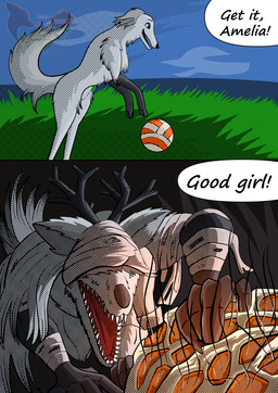 anthro antlers claws clothing dialogue female feral fingers fur good_girl hair horn open_mouth smile solo tail teeth text tongue topwear white_body white_fur little_scarlet_rose bloodborne fromsoftware mythology sony_corporation sony_interactive_entertainment vicar_amelia alien amygdala_(bloodborne) beast_(bloodborne) borzoi canid canine canis deer domestic_dog eldritch_abomination fox great_ones_(bloodborne) hunting_dog mammal monster mythological_canine mythological_creature sighthound werecanid werecanine werecreature werewolf wolf 2025 comic digital_drawing_(artwork) digital_media_(artwork) english_text hi_res