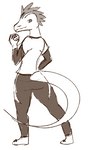 anthro ball baseball_(ball) butt clothing female solo sports_uniform uniform mitch-kun_(artist) pieismyfave rift_seekers_saga shaaux_kautner dinosaur dromaeosaurid prehistoric_species reptile scalie theropod velociraptor monochrome sketch