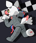 anthro black_nose exposed_endoskeleton eyelashes female machine open_mouth solo teeth wire yellow_eyes blackravebow five_nights_at_freddy's five_nights_at_freddy's_2 scottgames mangle_(fnaf) animatronic canid canine fox mammal robot 2025 absurd_res digital_media_(artwork) hi_res