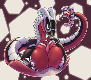 anthro breast_play breasts claws duo female genitals machine male male/female penis screen screen_face sex tail tail_claws tapering_penis titfuck zock_feather nycti pelta robot synth_(vader-san) 2025 absurd_res hi_res intersex_(lore)