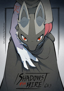 3_fingers ambiguous_gender anthro biped claws cloak clothing fingers fur grey_body grey_fur group hair looking_at_viewer male red_claws red_eyes text trio truescorn nintendo pokemon pokemon_mystery_dungeon shadows_for_hire spike_chunsoft asche_(truescorn) clarity_(truescorn) orchid_(truescorn) generation_4_pokemon generation_5_pokemon lucario pokemon_(species) weavile zoroark 2026 artist_name colored comic english_text hi_res female_(lore)