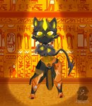 anthro armor dancing egyptian female lightning_whiskers solo warmind darkgeno_(artist) animal_crossing destiny_(video_game) destiny_2 nintendo pokemon ankha_(animal_crossing) zeta_(zeraora) generation_7_pokemon legendary_pokemon pokemon_(species) zeraora hi_res meme