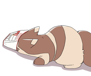 ambiguous_gender brown_body brown_fur container ears_back feral food_container fur highlights_(coloring) kemono multicolored_body multicolored_fur pivoted_ears simple_background solo tail tan_body tan_fur tuft white_background ke_mo_suke nintendo pokemon furret generation_2_pokemon pokemon_(species) 2025 digital_media_(artwork) hi_res shaded simple_shading