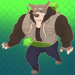 ambiguous_gender anthro clothed clothing cock_and_ball_torture disembodied_hand frontal_wedgie genital_torture ghost_hand group male male_focus muscular muscular_anthro muscular_male solo_focus trio underwear wedgie haxsmack daiki_(ophelia_sketched) canid canine canis domestic_dog mammal pit_bull hi_res