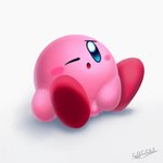 blush female genitals masturbation not_furry one_eye_closed open_mouth puffball pussy simple_background sitting solo spread_legs spreading corvus_m18 kirby_(series) nintendo kirby waddling_head 1:1 2020 digital_media_(artwork) hi_res signature