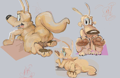 3_toes anthro anus backsack balls claws digitigrade feet foot_focus genitals grey_background kneeling looking_back lying male nude on_front pawpads simple_background sitting solo tail toes guddlegump nickelodeon rocko's_modern_life rocko_rama macropod mammal marsupial wallaby 2026 digital_drawing_(artwork) digital_media_(artwork) hi_res multiple_scenes sketch