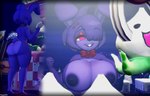 2023 3d_(artwork) absurd_res animatronic anthro areola big_breasts big_butt bonnie_(cally3d) bonnie_(fnaf) bow_tie bow_tie_only breasts buckteeth butt crossgender digital_media_(artwork) eyeshadow female fingers five_nights_at_freddy's fredina's_nightclub hi_res lagomorph leporid machine makeup mammal mega2109 mostly_nude mtf_crossgender nipples one_eye_obstructed pink_eyes rabbit robot scottgames scut_tail short_tail solo tail teeth