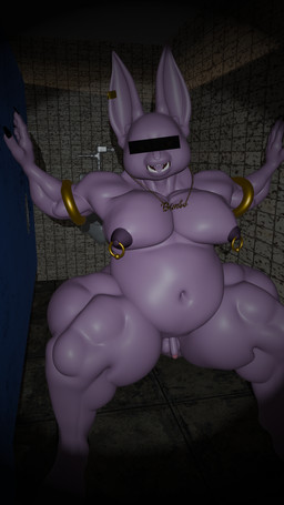 anthro balls bathroom camera_flash censor_bar censored_eyes crouching genitals glans glory_hole gold_(metal) gold_jewelry hairless hands_on_wall jewelry larger_but_small male navel necklace nipple_piercing nipple_ring nipples nude overweight overweight_male penis piercing purple_body ring_piercing small_penis solo teeth oddo dragon_ball dragon_ball_super champa domestic_cat felid feline felis hairless_cat mammal sphynx_(cat) 2026 3d_(artwork) 9:16 absurd_res digital_media_(artwork) hi_res