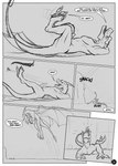 anthro duo erection extreme_size_difference feral genitals imminent_crush imminent_stomp jumping larger_feral male male/male penis size_difference smaller_anthro speech_bubble text ahastar_(artist) diablo_the_rex european_mythology mythology ahastar bolt_(diablo_the_rex) deinonychus dinosaur dragon dromaeosaurid mythological_creature mythological_scalie prehistoric_species reptile scalie theropod western_dragon 2013 artist_collaboration comic english_text greyscale hi_res monochrome