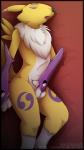 2014 3_fingers anthro blush butt canine clitoris digimon eyes_closed female fingering fox fur gloves juice long_ears mammal nude o-tiger_(artist) open_mouth orgasm plain_background pussy pussy_juice rarakie red_background renamon solo standing teeth tongue vaginal vaginal_fingering wet
Rating: Explicit
Score: 10
User: toh
Date: February 27, 2014