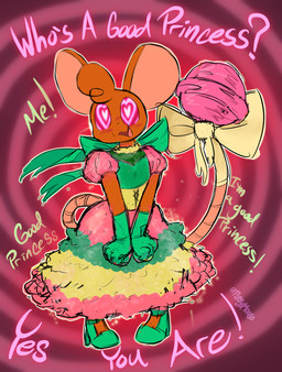 abstract_background accessory alternative_fashion anthro blissful blush blush_lines bow_ribbon brown_body brown_fur bubble_gum candy caption clothed clothing comparing corset crossdressing crossdressing_male dessert dialogue dress food footwear fur furgonomics gloves good_boy good_girl good_puppy green_clothing green_footwear green_high_heels handwear heart_eyes heart_pupils heart_symbol high_heels hypnosis hypnotic_clothing hypnotic_eyes j-fashion lingerie lolita_(fashion) lollipop male mind_control mouse_ears neon_lights orange_body orange_fur pink_clothing pink_dress princess ribbons ringed_eyes rodent_tail royalty shoes size_difference size_play solo sparkles sparkling_clothing sparkling_dress speech_bubble spiral spiral_background spiral_pupils sweet_lolita tail tail_accessory tail_bow tail_ribbon text toony toony_eyes topwear pipsy_mouse pipsy_mouse_(character) mammal mouse murid murine rat rodent absurd_res english_text guide_lines hi_res sketch