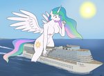 anthro anthrofied breasts cruise_ship cutie_mark female horn macro mature_anthro mature_female merchant_ship nipples nude passenger_ship sea ship size_difference solo vehicle water watercraft wings rapidstrike friendship_is_magic hasbro my_little_pony mythology princess_celestia_(mlp) equid equine mammal mythological_creature mythological_equine winged_unicorn 2020 absurd_res hi_res