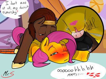 bath blush boulder brown_body brown_fur clitoris duo erection female fur genitals hair male male/female nude penis rock text vaginal vulva wet mr.smile friendship_is_magic hasbro my_little_pony boulder_(mr.smile) fan_character fluttershy_(mlp) earth_pony equid equine horse mammal pony 4:3 english_text hi_res