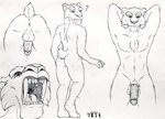 ambiguous_gender ambiguous_prey anthro anthro_pred anus athletic athletic_anthro backsack balls butt extreme_size_difference fangs flaccid genitals group human_prey male male_pred oral_vore penis pubes sabertooth_(anatomy) size_difference smaller_human teeth vore bredlaybagordh blue_sky_studios ice_age_(series) diego_(ice_age) felid human mammal prehistoric_species saber-toothed_tiger