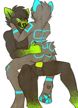 anthro balls butt butt_grab duo erection female female_penetrated from_front_position genitals hand_on_butt male male/female male_penetrating male_penetrating_female mastery_position nude on_lap paws penetration penile penile_penetration penis penis_in_vagina rear_view sex sitting sitting_on_lap straddling thick_penis tongue tongue_out vaginal vaginal_penetration vulva the-crazy-and-insane leah_(the-crazy-and-insane) mia_(cosmicbrambleclaw) canid canine mammal