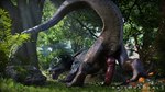 all_fours anus genitals knot male penis presenting raised_tail solo tail conditional_dnp raithvaneal capcom monster_hunter fanged_wyvern girros 16:9 3d_(artwork) digital_media_(artwork) hi_res widescreen