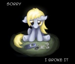 bar_phone blonde_hair cellphone electronics female feral hair paradox phone solo vapgames friendship_is_magic hasbro my_little_pony nokia derpy_hooves_(mlp) nokia_3310 equid equine horse mammal pony broken meme