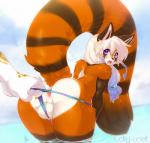 2018 ailurid anthro anus balls bikini braided_hair butt clothed clothing clothing_pull digital_media_(artwork) duo fluffy fluffy_tail genitals girly hair leaning leaning_forward lokkun looking_back luckypan male mammal markings mostly_nude open_mouth outside panties panty_pull penis perineum pink_eyes ponytail red_panda shaded signature solo_focus striped_markings striped_tail stripes surprise swimwear tail tail_markings thong tongue topless underwear underwear_pull water white_balls white_perineum