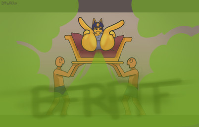 :3 anthro big_butt blue_hair bob_cut butt chair clothed clothing dominant dominant_female fart fart_cloud fart_fetish featureless_feet feet female female_focus furniture green_fart_cloud grey_background group hair holding_another holding_both_legs holding_furniture holding_legs_up huge_butt hyper hyper_fart legs_up male on_chair onomatopoeia open_mouth open_smile panties presenting presenting_hindquarters queen royalty servant shirt simple_background sitting sitting_on_chair sitting_on_throne smile solo_focus sound_effects spread_legs spreading text thick_thighs throne topless topless_male topwear trio underwear uraeus yellow_body bawko animal_crossing nintendo ankha_(animal_crossing) domestic_cat felid feline felis human mammal 2021 hi_res signature