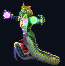 anthro apode asian_clothing biped clothed clothing gold_(metal) gold_jewelry hair horn horn_jewelry jewelry legless male muscular muscular_male orb partially_clothed scales serpentine solo split_form spread_arms standing farionelle asian_mythology mythology draconcopode dragon hybrid lamia mythological_creature mythological_scalie naga phayanaga reptile scalie snake 3d_(artwork) colored digital_media_(artwork)
