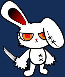 anthro female knife solo bloody_bunny_(series) bloody_bunny lagomorph leporid mammal rabbit alpha_channel