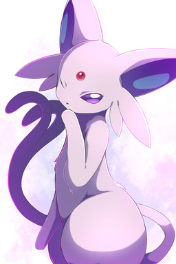 ambiguous_feral ambiguous_gender blue_inner_ear featureless_legs feral forehead_gem forked_tail fur gem on_hind_legs one_eye_closed personal_grooming pink_tongue pupils purple_body purple_ears purple_eyes purple_fur purple_nose purple_tail red_gem semi-anthro simple_background solo tail tongue tongue_out unusual_anatomy unusual_tail white_background white_pupils rumine nintendo pokemon eeveelution espeon felid feline generation_2_pokemon mammal pokemon_(species) 2025 2:3 hi_res shaded