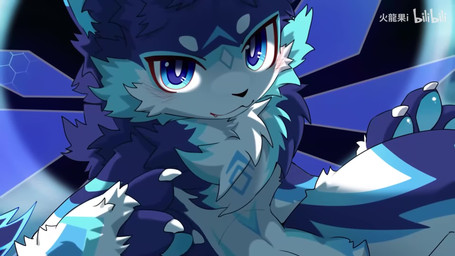 :3 anthro blue_body blue_eyes blue_fur fade_in fur ice_wings kemono looking_at_viewer male slim_anthro slim_male solo unusual_anatomy unusual_wings white_body white_fur wings hlg7777 bilibili lupical canid canine fox mammal 16:9 2025 2d_animation animated hi_res motion_tweening short_playtime sound video watermark widescreen