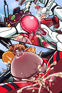 big_breasts blood bodily_fluids breasts camel_toe clothing cum cum_inflation cum_inside cunnilingus death forced genital_fluids genitals gore green_nipples guts hair inflation intestines melee_weapon necrophilia nipples oral orange_hair organs polearm rape red_clothing red_skinsuit sex skinsuit snuff spear tight_clothing uterus vaginal voodoo voodoo_sex vulva weapon skarma neon_genesis_evangelion asuka_langley_soryu evangelion_(cyborg) human mammal mass_production_eva 2:3 absurd_res censored hi_res mosaic_censorship