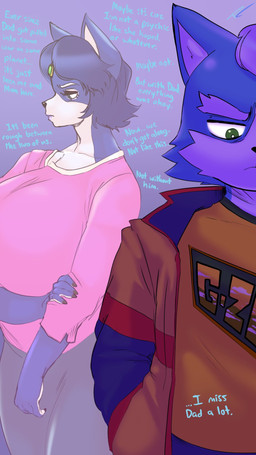 abuse adolescent age_difference anthro big_breasts black_nose blue_body blue_eyes blue_fur blue_hair bottomwear breasts clothed clothing dialogue duo female fully_clothed fur green_eyes hair holidays inner_ear_fluff jacket jewelry male male/female mature_female multicolored_body multicolored_fur older_female pants shirt sweater t-shirt text thought_bubble thoughts topwear tuft two_tone_body two_tone_fur white_body white_fur white_hair young younger_male fakeryway mother's_day nintendo star_fox krystal_(star_fox) marcus_mccloud canid canine fox mammal 9:16 comic english_text hi_res mother_(lore) mother_and_child_(lore) mother_and_son_(lore) parent_(lore) parent_and_child_(lore) parent_and_son_(lore) son_(lore)