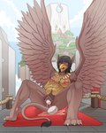 2018 anthro avian beak big_breasts bodily_fluids breasts brown_body brown_fur brown_hair butt claws clothed clothing drooling egg feathered_wings feathers feet female fur genital_fluids genitals gryphon hair hi_res human_to_anthro lunate mythological_avian mythological_creature mythology nipples non-mammal_breasts nude open_mouth oviposition pussy saliva solo species_transformation talons toe_claws toes transformation vaginal_fluids wings