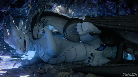 black_body blue_penis cave crystal detailed_background duo erection female female_penetrated feral feral_on_feral feral_penetrated feral_penetrating feral_penetrating_feral from_behind_position genitals glowing_water grey_body holding_paws light looking_at_another looking_back looking_pleasured lying lying_on_ground male male/female male_penetrating male_penetrating_female membrane_(anatomy) membranous_wings moon moonlight on_ground on_side penetration penile penile_penetration penis penis_in_vagina sex smug smug_face stalagmite tail vaginal vaginal_penetration vulva wings dewith raptie_(modeler) european_mythology mythology alkalyne vordus dragon mythological_creature mythological_scalie scalie western_dragon wyvern 16:9 3d_(artwork) 4k absurd_res blender_(artwork) blender_cycles_(artwork) digital_media_(artwork) hi_res mixed_media widescreen