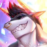 anthro male shark_teeth smile smirk solo teeth white_body kai_shark sanyu_lim fish marine shark 1:1 digital_media_(artwork) portrait