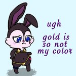 anklet anthro bikini chibi clothing female gold_bikini jewelry solo swimwear text two-piece_swimsuit witch_bun golden_week jewelpet sanrio sega sega_fave luea_(jewelpet) lagomorph leporid mammal rabbit 1:1 english_text hi_res