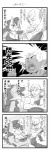 anthro female fur japanese kemono male text 1boshi canid canine fox mammal 4koma comic japanese_text monochrome translation_request