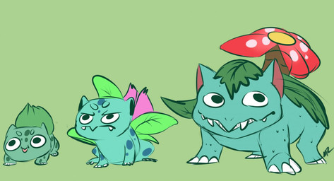 3_toes ambiguous_gender angry chart evolution evolution_chart evolutionary_family feet feral flower flower_(anatomy) grass green_background group leaf level_difference plant quadruped simple_background size_difference spots toes murcat nintendo pokemon bulbasaur elemental_creature flora_fauna generation_1_pokemon ivysaur pokemon_(species) scalie venusaur