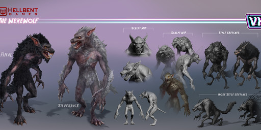 ambiguous_gender anthro biped black_body black_fur claws digitigrade fur glowing glowing_eyes grey_body grey_fur long_arms long_claws nightmare_fuel partially_furred paws quadruped skinny solo text hellbentgames mythology video_horror_society canid canine mammal monster mythological_canine mythological_creature werecanid werecanine werecreature werewolf 3d_(artwork) absurd_res concept_art digital_media_(artwork) digital_painting_(artwork) english_text hi_res official_art painting_(artwork)