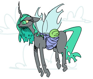 ?_face duo female green_eyes horn insect_wings male wings unknown_artist friendship_is_magic hasbro my_little_pony anon queen_chrysalis_(mlp) arthropod changeling_(mlp) equid equine horse human mammal pony