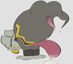 1_eye belly_mouth black_body black_sclera bodily_fluids dripping drooling erection genital_fluids genitals grey_body handstand humanoid_hands long_tongue looking_back male multicolored_body not_furry nude penis pink_penis pink_tongue precum precum_drip pseudo_clothing rear_view red_eyes saliva saliva_string simple_background solo tapering_penis tongue upside_down white_background yellow_body rockmanx nintendo pokemon dusknoir generation_4_pokemon ghost pokemon_(species) spirit 2017 digital_drawing_(artwork) digital_media_(artwork) full-length_portrait portrait sketch
