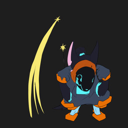 anthro bionic_leg bionics covering covering_ears crouching cybernetic_leg cybernetic_limb fireworks holidays machine male maud protogen_visor rolled_up_sleeves simple_background simple_coloring solo sparkler squatting_pose squinted_eyes toony biohound 4th_of_july protogen 1:1 absurd_res hi_res