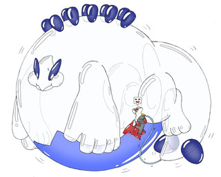 ambiguous_gender duo inflatable inflation red_eyes simple_background white_background yellow_eyes 翼狐レナード nintendo pokemon animate_inanimate generation_2_pokemon generation_3_pokemon latias legendary_pokemon living_inflatable lugia pokemon_(species) 5:4 hi_res