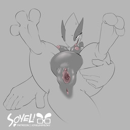 anthro anus bodily_fluids breasts butt cervix curling_toes feet female genital_fluids genitals looking_pleasured presenting presenting_hindquarters presenting_vulva solo spread_vulva spreading sweat sweatdrop vaginal_fluids vulva soyeleyevrows nintendo pokemon generation_2_pokemon legendary_pokemon lugia pokemon_(species) 1:1 hi_res