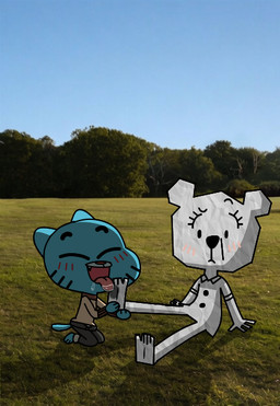 anthro blush blush_lines bodily_fluids confusion duo feet female field foot_fetish foot_lick grass holding_leg_up kneeling licking loli male male/female paper park plant public saliva sitting tongue tongue_out young young_anthro young_female lincylover_(artist) cartoon_network the_amazing_world_of_gumball gumball_watterson teri_(tawog) bear domestic_cat felid feline felis mammal paper_creature digital_drawing_(artwork) digital_media_(artwork) mixed_media