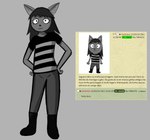 anthro female solo text drawfag 1500chan any_heist_(series) any_heist bat felid feline hybrid mammal portuguese_text