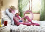 absurd_res bed clothing diandre dragon eyewear furniture glasses hi_res jockstrap luki3m male mythological_creature mythological_scalie mythology scalie solo tail underwear