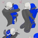 blush duo heart_symbol hug male male/male da~blueguy creepypasta blue_guy_(da~blueguy) slenderman 1:1 2017